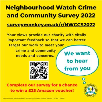 - Neighbourhood Watch 2022 Crime and Community Survey Launched