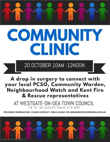  - Community Clinic Wednesday 20 October