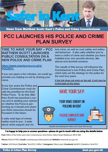  - Kent Police and Crime Plan Survey