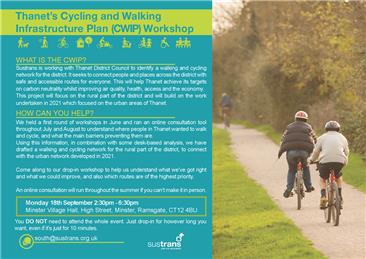  - Thanet' s Cycling & Walking Infrastructure Plan Workshop