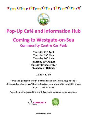  - Free cake and refreshments at the Pop Up Cafe!