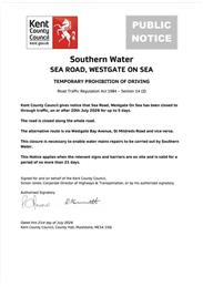 Road Closure at Sea Road
