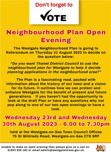  - Neighbourhood Plan Opening Evening 30th August