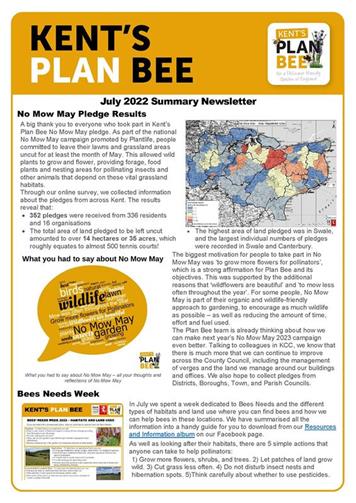  - Kent's Plan Bee July 22 Newsletter