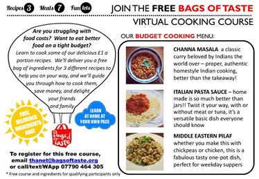  - Bags of Taste: Upcoming cookery courses to end food poverty